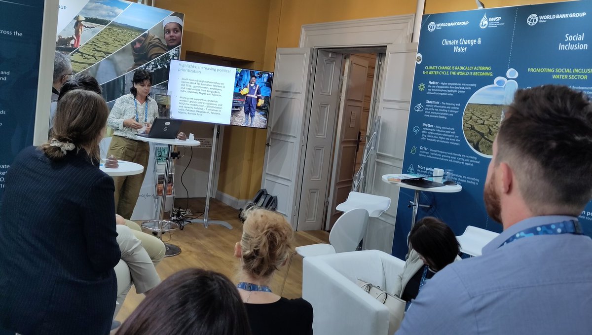 Launch of the #SanitationWorkers knowledge platform at #WorldWaterWeek <a href="/saltiel_water/">Gustavo Saltiel</a>
Highlights the situation of sanitation workers and remind us that this is not only a matter of rights, it is also a matter of having a workforce that can deliver SDG 6.2 sanitationworkers.susana.org