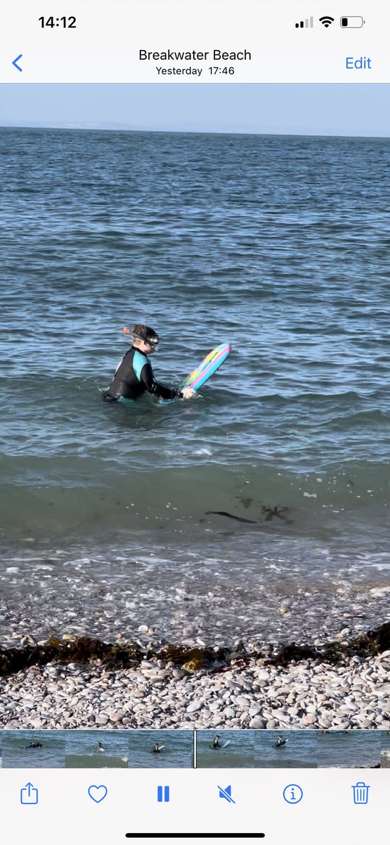 joannetreacy77's tweet photo. Can’t beat jumping off the rocks into the sea 🌊 #notwatchinghim 🫣, body boarding and snorkelling 🤿 #fun2022 https://t.co/ay5djoJCVb