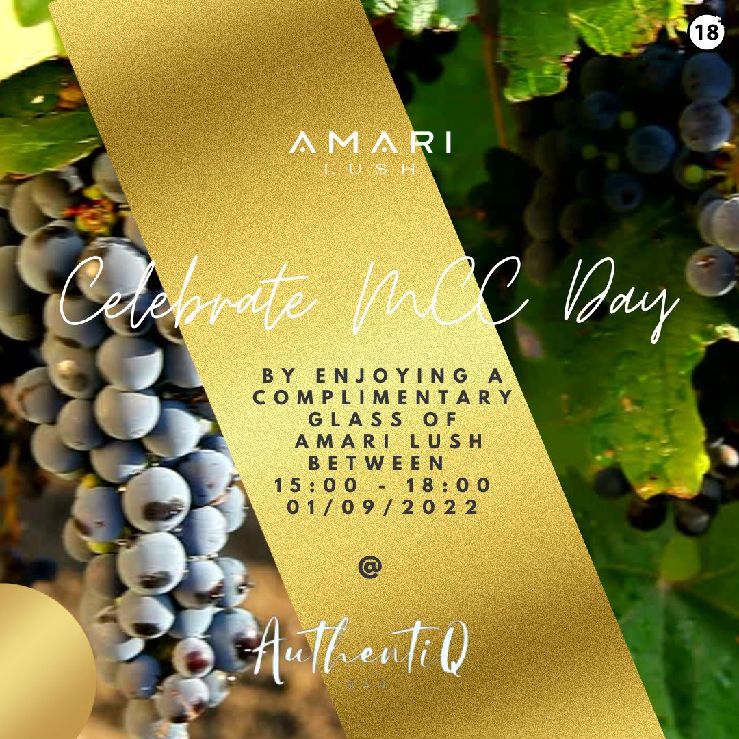 NduBarsEquipped's tweet photo. Our close friends from Amari Lush said, as’phuzeni kusasa. A complimentary to you and your friends tomorrow as you enter into our doors in celebration of National MCC day. #AuthentiQBar https://t.co/8pvFV27cjp