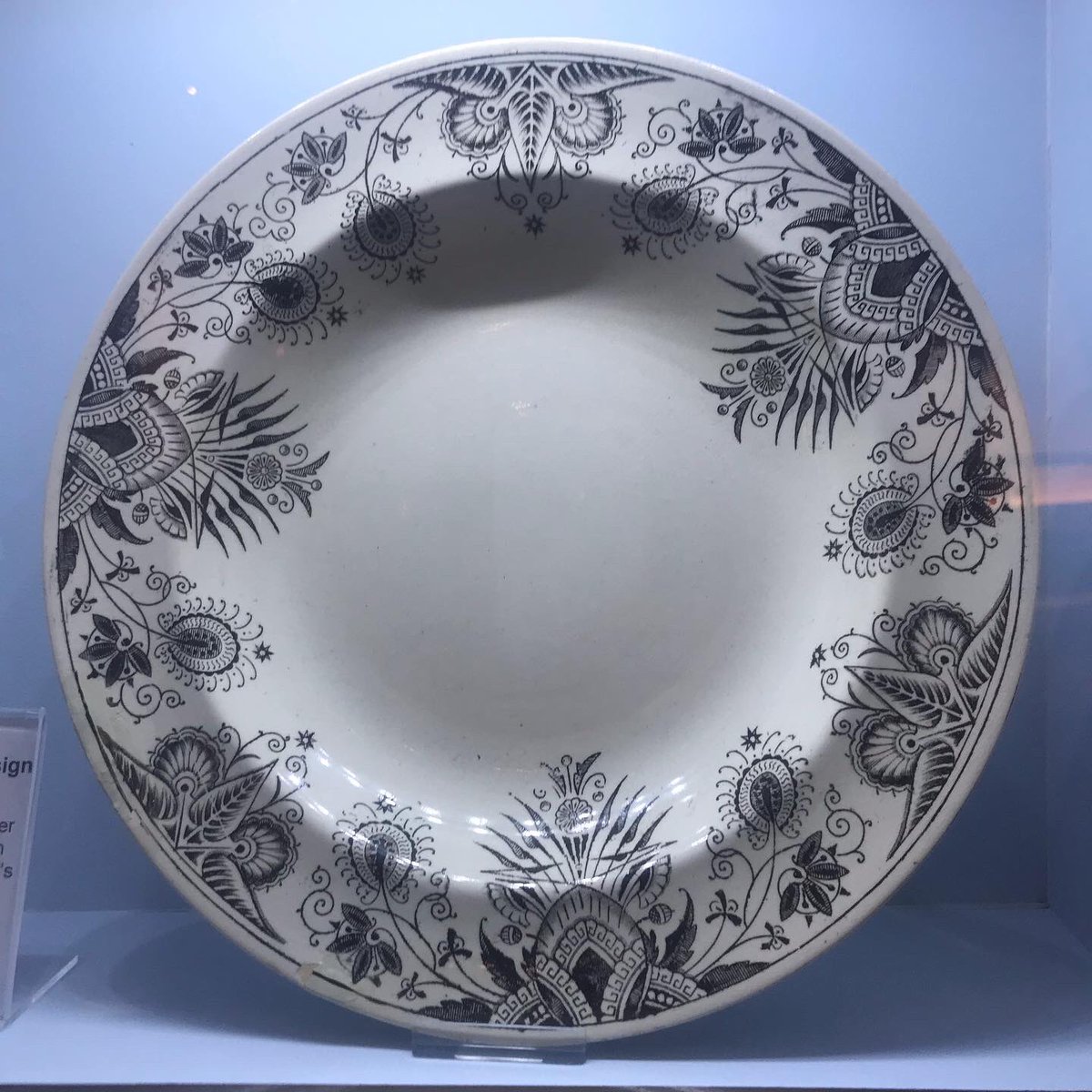 DrFrond's tweet photo. The ‘owl Service’ that was the inspiration for Alan Garner’s eponymous 1967 book! Designed by Dr Christopher Dresser, and exhibited in the Dorman Museum in Middlesborough. https://t.co/5jMwzW5Fhf