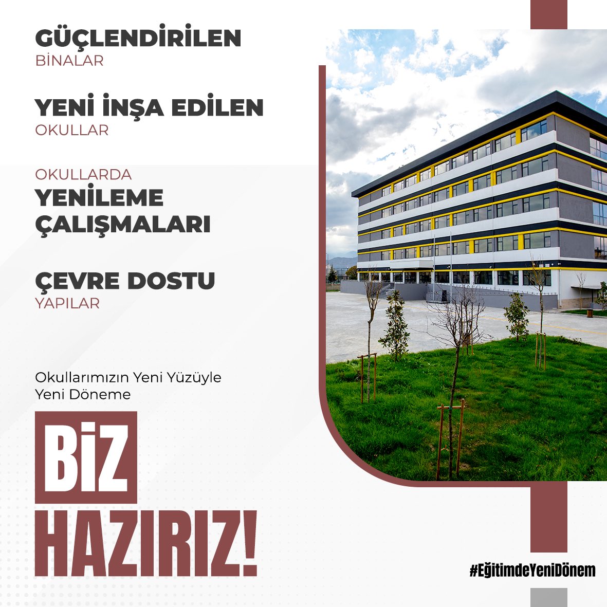 mugla_mem's tweet photo. YENİ, MODERN, GÜVENLİ VE ÇEVRE DOSTU OKULLAR✅

Yenilenen binalar, çevre dostu yapılar, yeni dersliklerle öğrenciler çok daha iyi fiziki mekanlarda eğitim görecek. 

📍Biz Hazırız
@tcmeb @emrecay55 https://t.co/8KNW8JDsVP