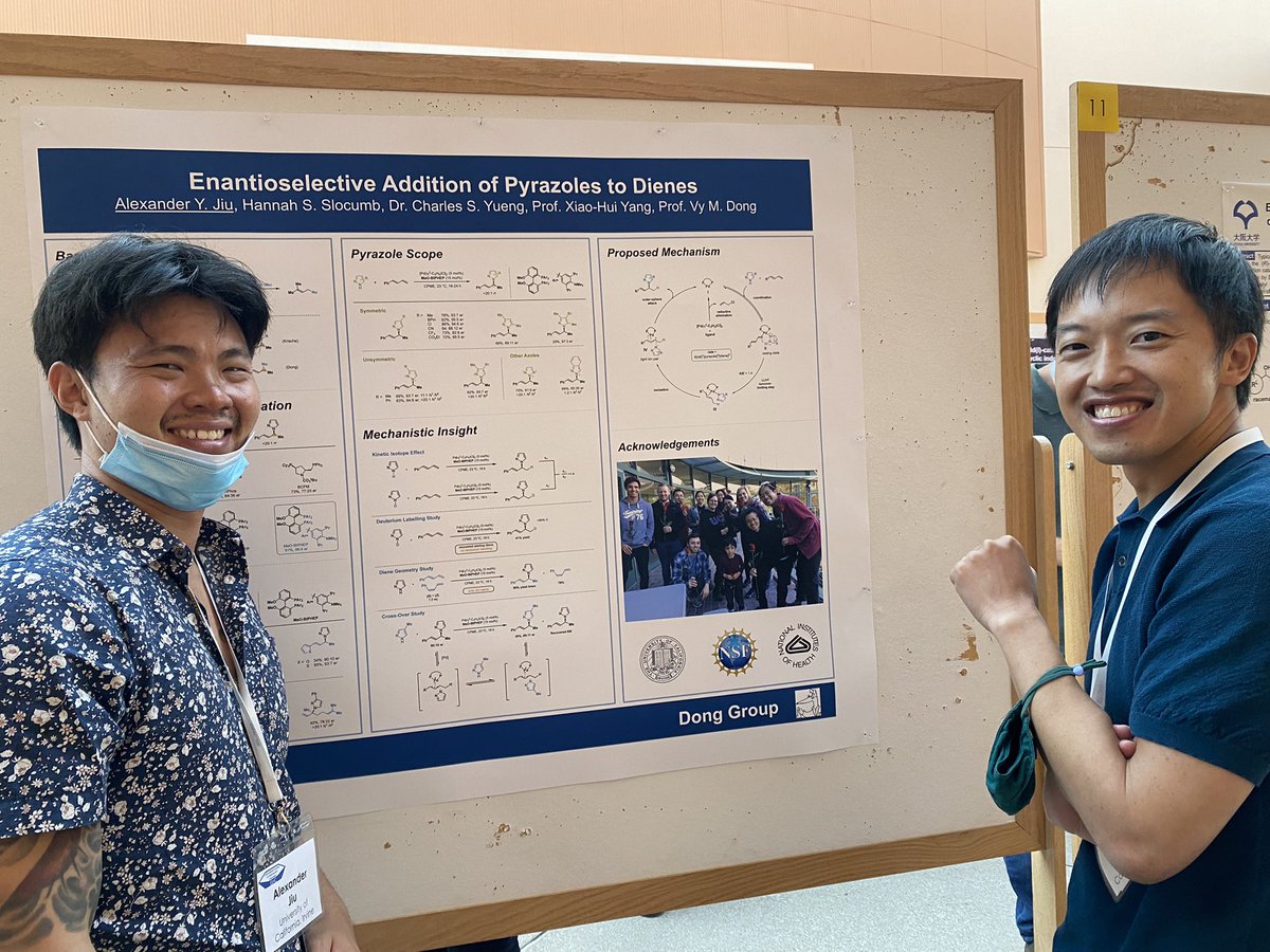 Vy_Dong_Group's tweet photo. Proud of @MinghaoWang_ and Alex, great job sharing your heterocyclic chemistry @isch1967. https://t.co/qXDuZeAAyO
