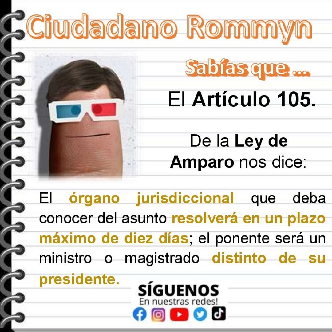 rommynciudadano's tweet photo. 🎩🗣️Artículo 105 de la Ley de Amparo 👮  🎓 

@rommynciudadano @RomansanchezZ @Gob_Puebla @ddhh_scjn @CEC_SCJN @SCJN @LiliaCedillo_ @BUAPoficial @El_Universal_Mx @CNDH @DerechoBuap @CJF_Mx @PerritoCjf @armentapuebla_ 
 
#Legalidad #Amparo #CamaraDeDiputados #BUAP https://t.co/DZoucmQ617