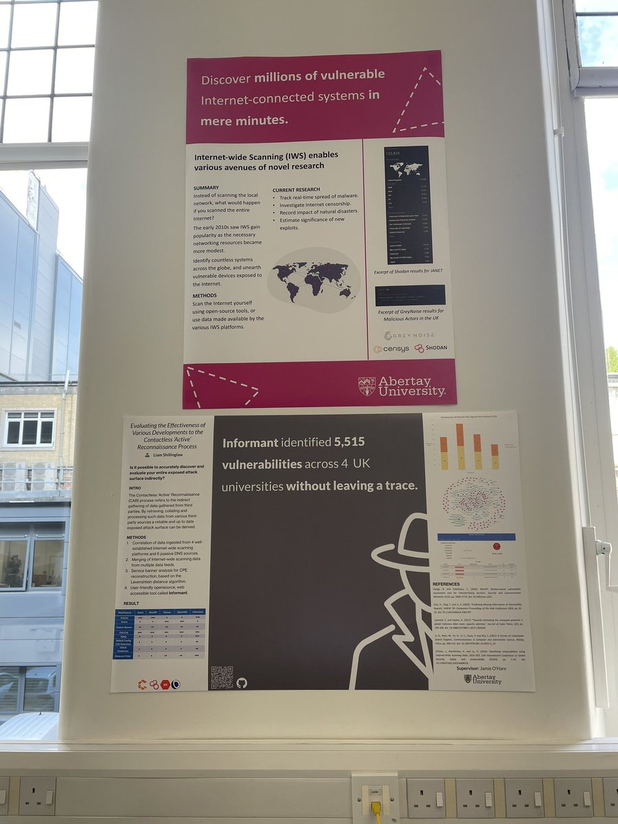 TheHairyJ's tweet image. While most of our teaching takes place in the specialist Hack Lab, other spaces exist for Ethical Hacking students to study. 

Recently I collated some posters inc. from current (@tolgauedev, @RossCyber &amp;amp; I) and former students (@liamshill &amp;amp; @Jez_pA) to adorn the walls of 2022.