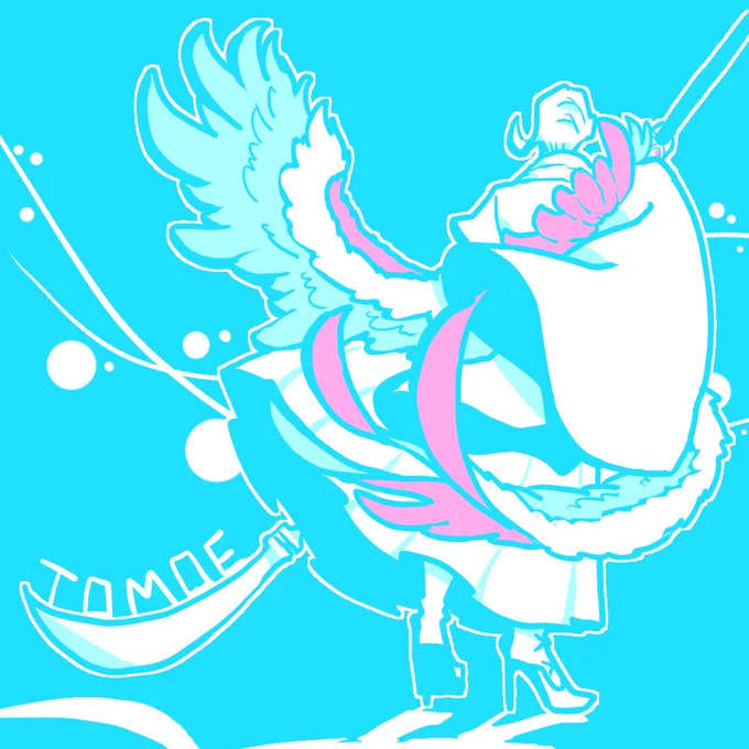 ✿カラーイラストの再放送です。もっと描きたいけれど寝なければいけないので、描いた気になる運動を…✿ 