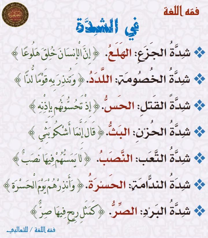 🔸️فقه اللغة وسر العربية