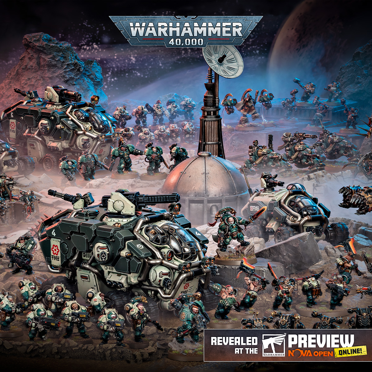 warhammer's tweet photo. Massive vehicles, robed psykers, and more – check out the Leagues of Votann reveals from the NOVA Open: https://t.co/EhEFzwWlwi 

#NOVAOpen2022  #WarhammerCommunity https://t.co/E2O53vRq1i