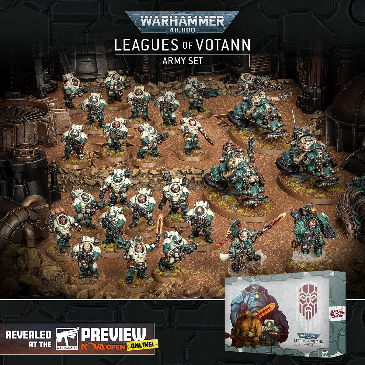 warhammer's tweet photo. Massive vehicles, robed psykers, and more – check out the Leagues of Votann reveals from the NOVA Open: https://t.co/EhEFzwWlwi 

#NOVAOpen2022  #WarhammerCommunity https://t.co/E2O53vRq1i