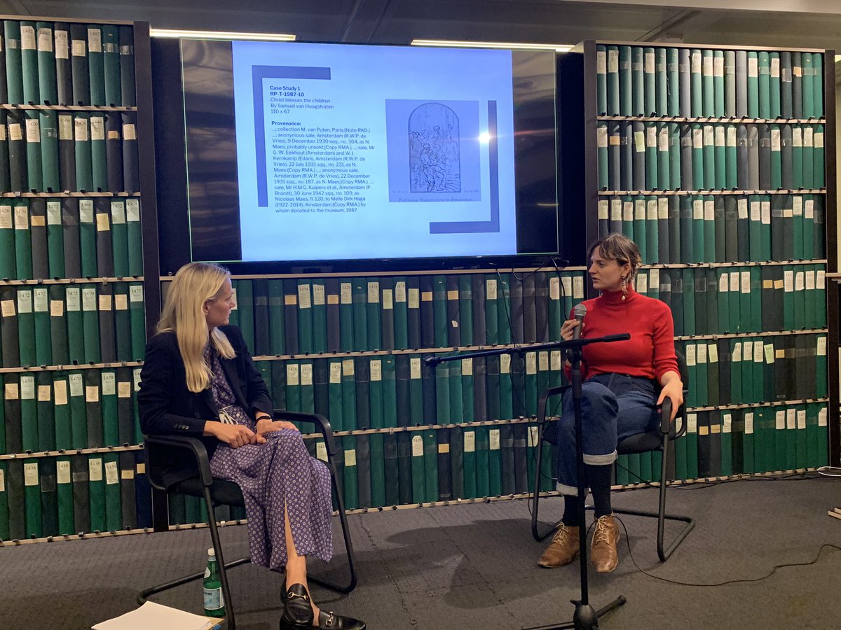 This afternoon session started with Julia Rickmeyer and Lea Grüter’s talk and workshop “Nazi-looted art: provenance research in practice”  <a href="/LDEHeritage/">Global Heritage & Development</a> #contestedheritage #provenanceresearch <a href="/RKDnl/">RKD</a>