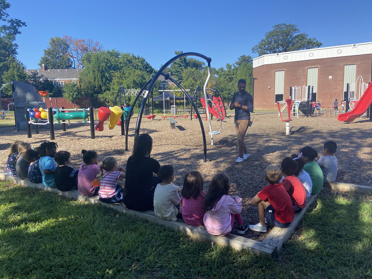 First graders learning playground expectations with Mr Micael to be safe, kind, responsible, assertive and helpful! <a href="/AbingdonGIFT/">Abingdon APS</a>