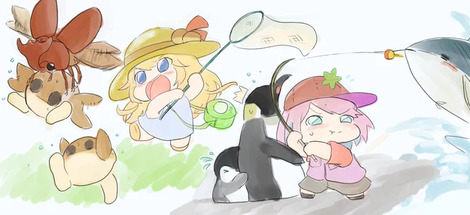 #今月描いた絵を晒そう 今月はVtuberさんをいっぱい描けました。塗りをいろいろ試した8月 