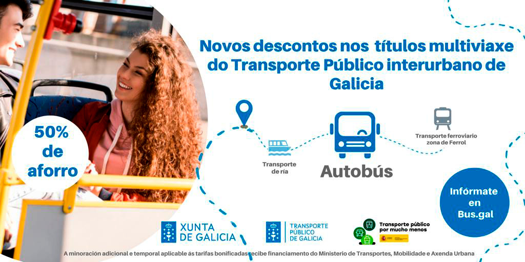 Alsa_CalPita's tweet photo. 📢 ¡IMPORTANTE!
🚍 Dende mañá, o prezo do teu billete de bus baixa un 50% se realizas o pago coa tarxeta TMG.
🗓️ Desconto vixente dende o 1 de setembro ate o 31 de decembro.
ℹ️ Máis información en https://t.co/zcUu0zxz5X
_
#Alsa #Bus #MóveteConAlsa #TransportePúblico #ACPASC https://t.co/tRgM14xlp7