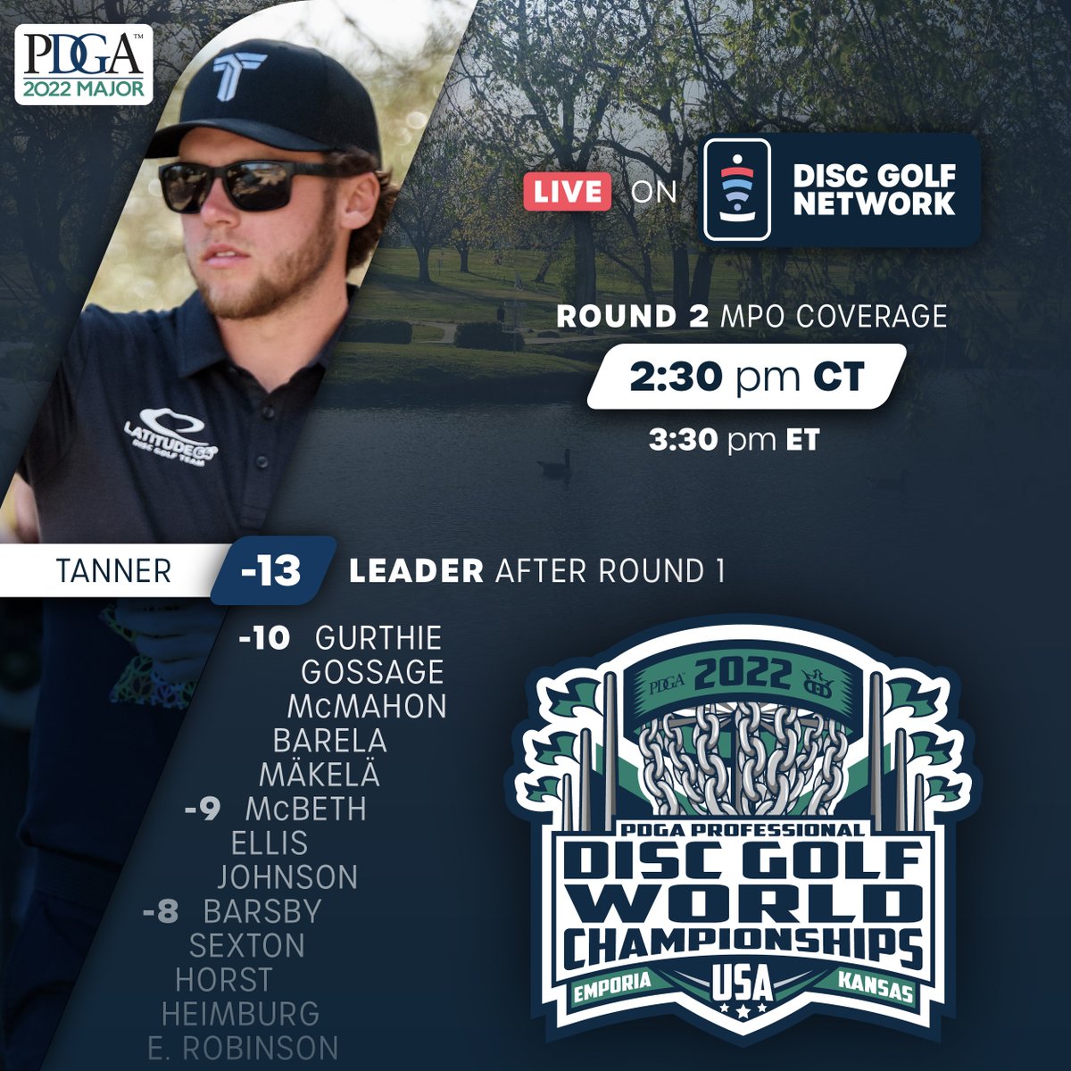 Disc Golf Pro Tour on Twitter "It's Tattar and Tanner after 1 round in