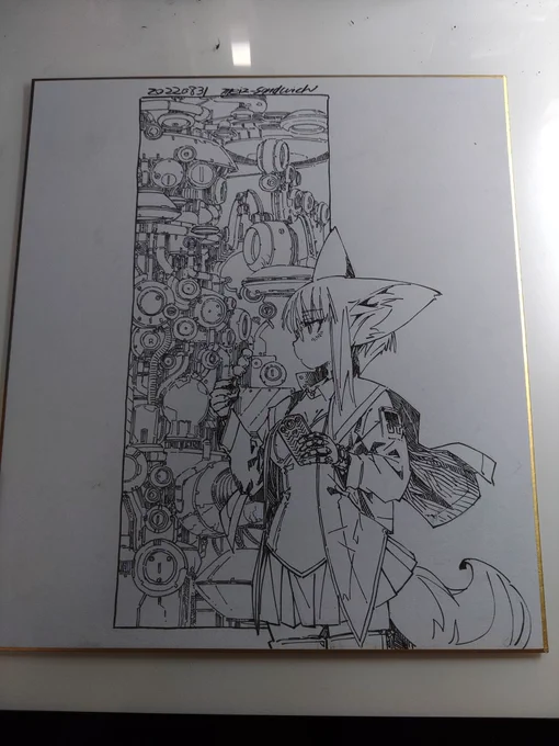 背景の線画まで…まだ描き込めそう 