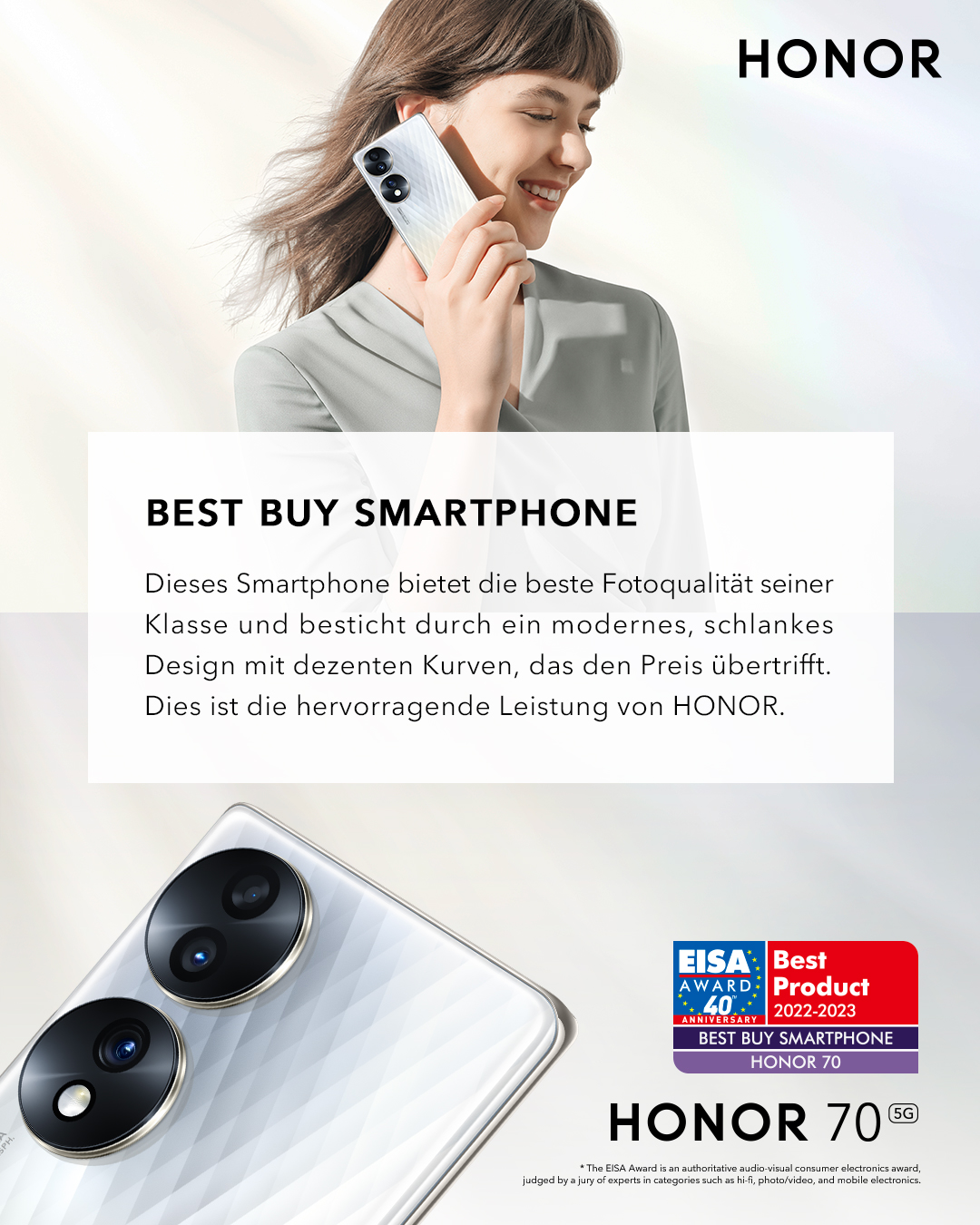 HONOR on Twitter: "Das #HONOR70 wurde von der EISA als "Best Buy ...