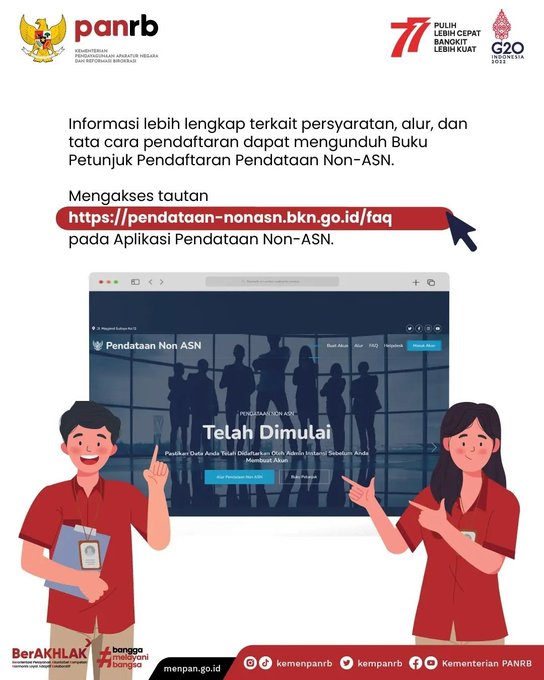 Infografis Pendataan Non ASN SELEKSI CASN CPNS PPPK PROVINSI