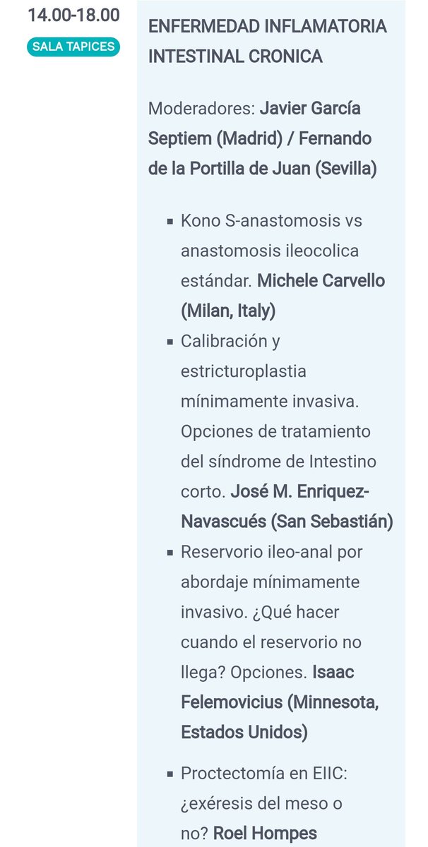 flor_lorente's tweet photo. 📢📢NEW‼️
Este año en @coloproctoaec estrenamos nuevo formato en @cncirugia2022. Masterclass "aprendamos lo excepcional del habilidoso". 
Grandes expertos nos enseñarán paso a paso cómo hacen su cirugía. 
¡Inscripción ya abierta!
¡Consulta el programa! ➡️
https://t.co/UBz9dKE0Ks https://t.co/JmyVJYeajN
