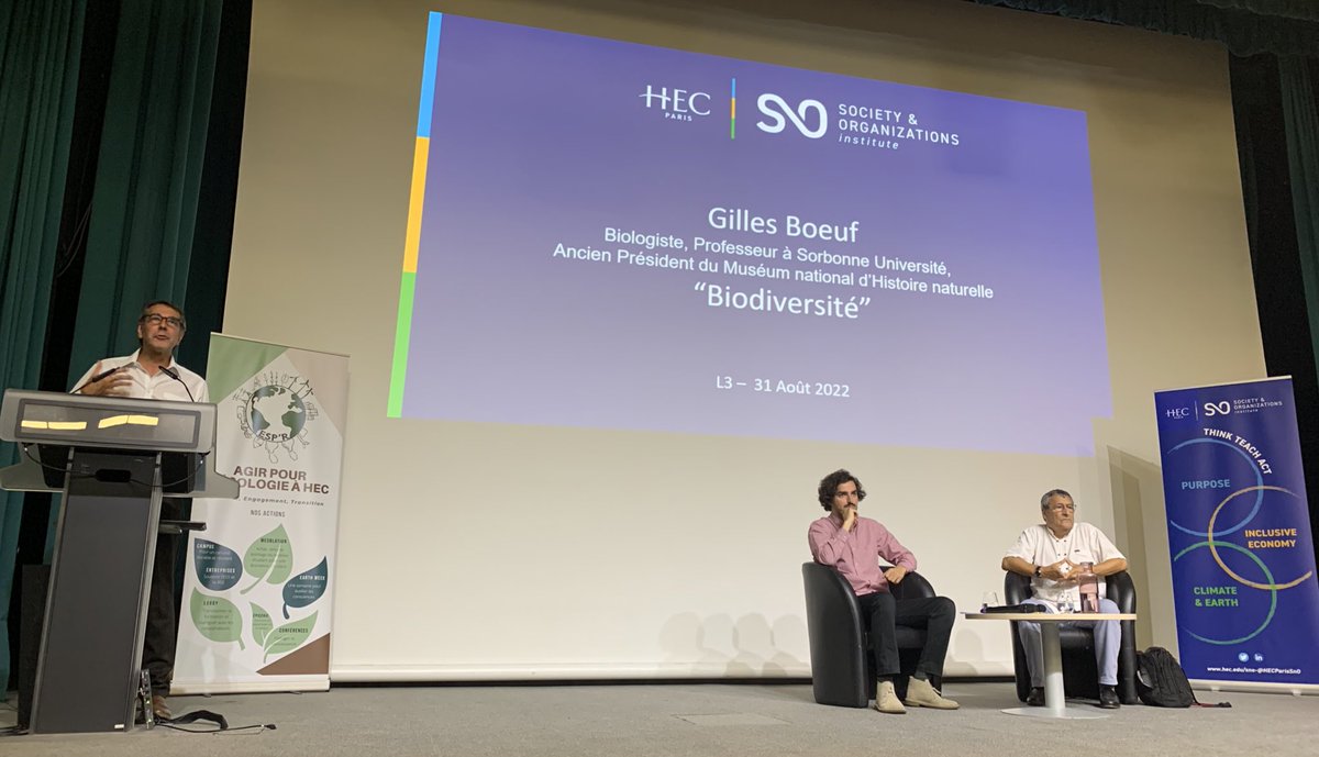 « La crise écologique est une crise du vivant ». Très heureux d’accueillir Gilles Bœuf, biologiste <a href="/Sorbonne_Univ_/">Sorbonne Université</a> ancien président du <a href="/Le_Museum/">Muséum national d'Histoire naturelle</a> et Président <a href="/ceebios/">Ceebios</a> dans le cadre du cours sur les #enjeuxplanétaires du parcours Purpose &amp; Sustainability <a href="/HECParisMasters/">HEC Paris Masters</a>