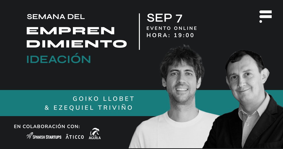 founderz's tweet photo. Encontrar LA IDEA de negocio no es fácil

Por eso, hoy os presentamos a @goikollobet y @ezequieltrivino, dos super emprendedores que nos acompañará en la Semana del Emprendimiento🚀 para hablar del proceso de ✨IDEACIÓN✨

Su trayectoria no deja indiferente👇 https://t.co/biY9odeF1S