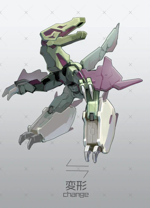 【コンテスト参加】【応募条件に同意します】#デスクトップアーミーディノサウロイド型D-phone「ディノサウロイズ・アプト」始祖鳥の姿に完全変形!自分を恐竜(爬虫類?)から進化した存在だと信じていて、普段は始祖鳥の姿で生活している。軒下のカナヘビが友達。野良猫が天敵。 