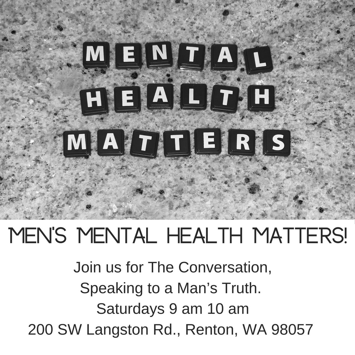 JavenPitt's tweet photo. Men, your mental health matters! Join us this Saturday, September 3rd for The Conversation! Speaking to a Man’s Truth! #KickFirstLook #fingerprintyournarrative #iamjaven #mensmentalhealth #Seattle https://t.co/Pp8v6Fu25b