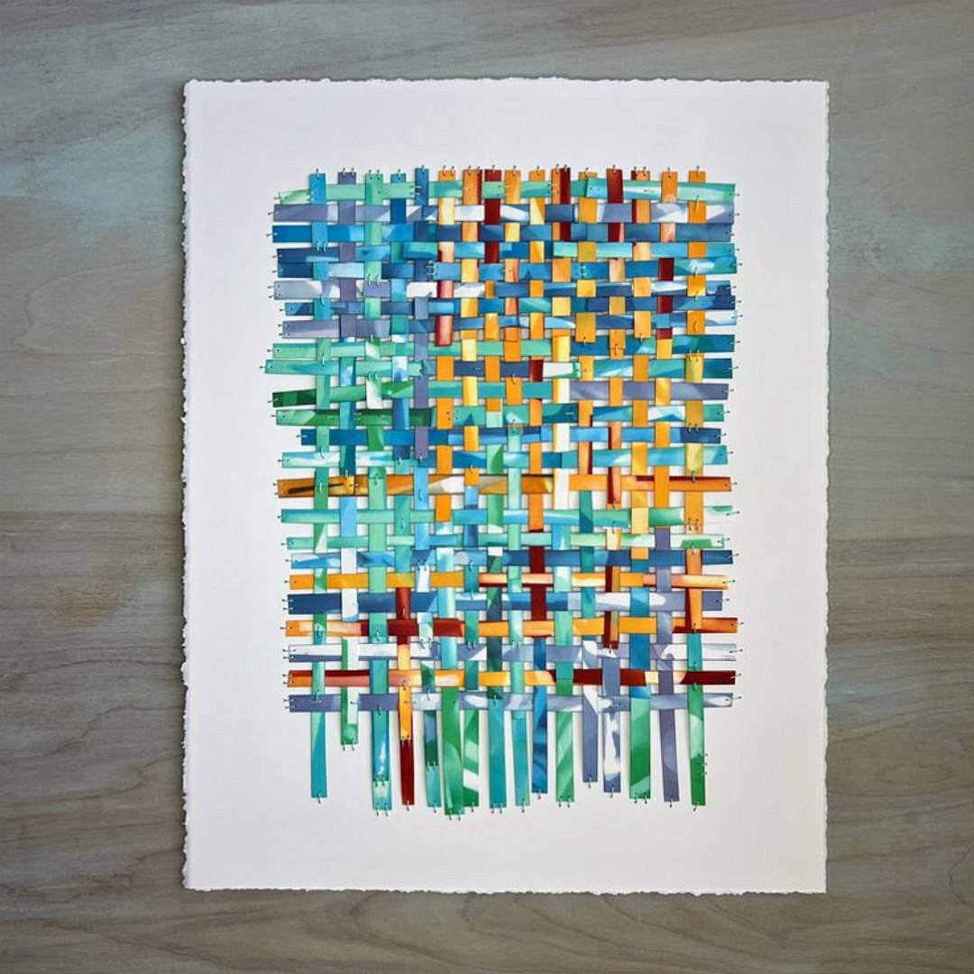 allthingspaper's tweet image. Artist Spotlight: Meet Sami Lange, a paper dye artist in Arizona who creates woven, hand-stitched quilts. She shares her meditative process: allthingspaper.net/2022/08/paper-…