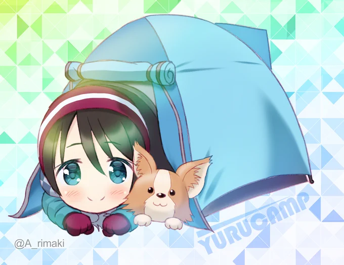 恵那誕!というわけでテントつむりシリーズ5人目斉藤恵那ちゃん描きました～ようやくこれで5人揃いました!!#斉藤恵那生誕祭2022 #斉藤恵那生誕祭#ゆるキャン #ゆるキャンΔ #Yurucamp 