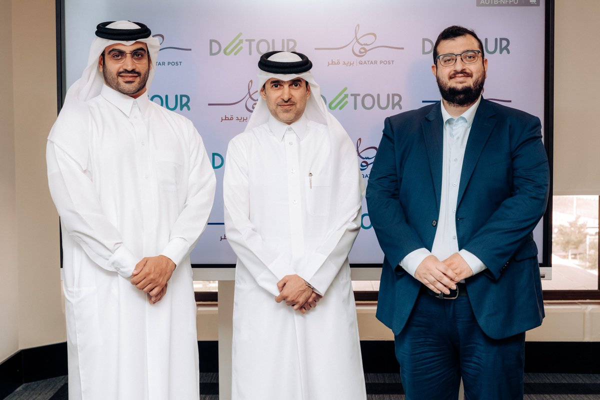 detourds's tweet photo. Detour is pleased to #announce the signing of a digital marketing agreement between Detour Qatar and @QATAR_POST  in order to manage and reinforce their digital presence. 

It is our clients' best interest that we seek, and having their needs met is what we strive for. https://t.co/Q4w2KpFnbM