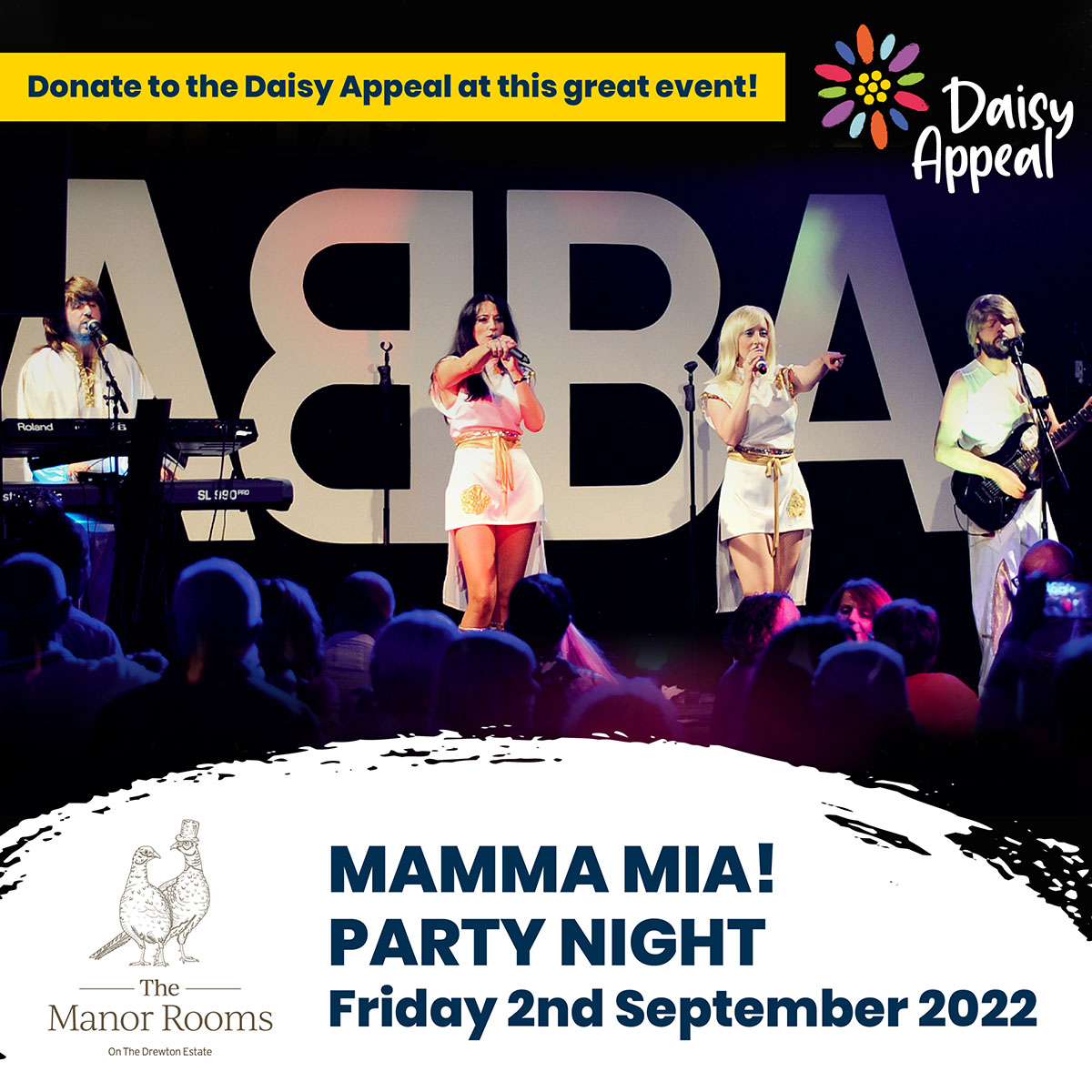 If you're heading to the Mamma Mia! Party night at the Manor Rooms this weekend, make sure you check out our charity box, all the money raised will go towards our life-saving work 😊