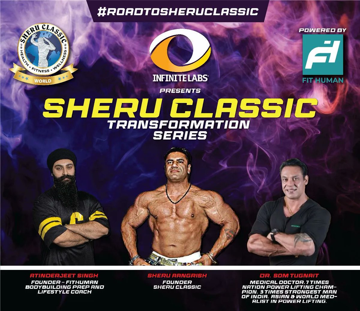 sheru_aangrish's tweet photo. Infinite Labs presents #ROADTOSHERUCLASSIC TRANSFORMATION SERIES, a 6-week transformation programme especially customized for everybody to boost your healthy lifestyle and maintain workout consistency.
#6weeksofconsistency #transformation #bodytransformation #fitness https://t.co/tzspaBwCpw
