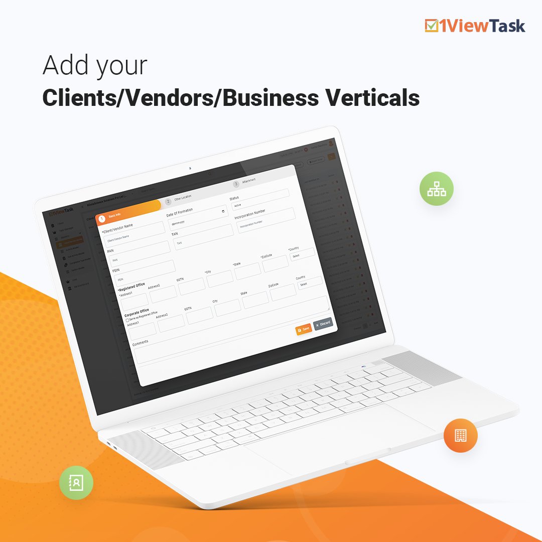 Add your clients or vendors easily in 1ViewTask for the easy setup of the tasks.

#management #software #compliance #taskmanagement #TaskManagementSoftware #1viewtask #projectmanagement #compliancemanagement #taskmanagementapp #projects #ComplianceManagementSoftware