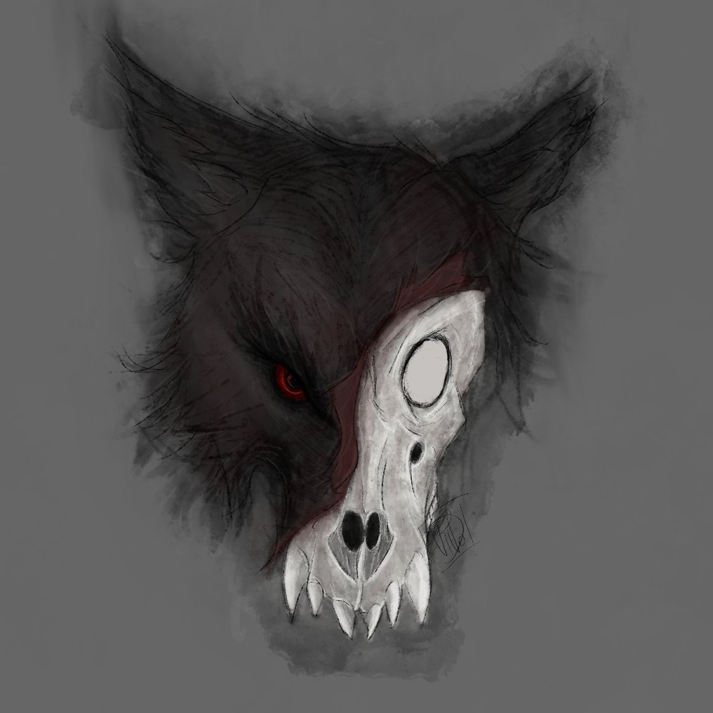 Graphic design of the infamous wolf mask. 
Designed by <a href="/TheDinoCultist/">Dino</a>