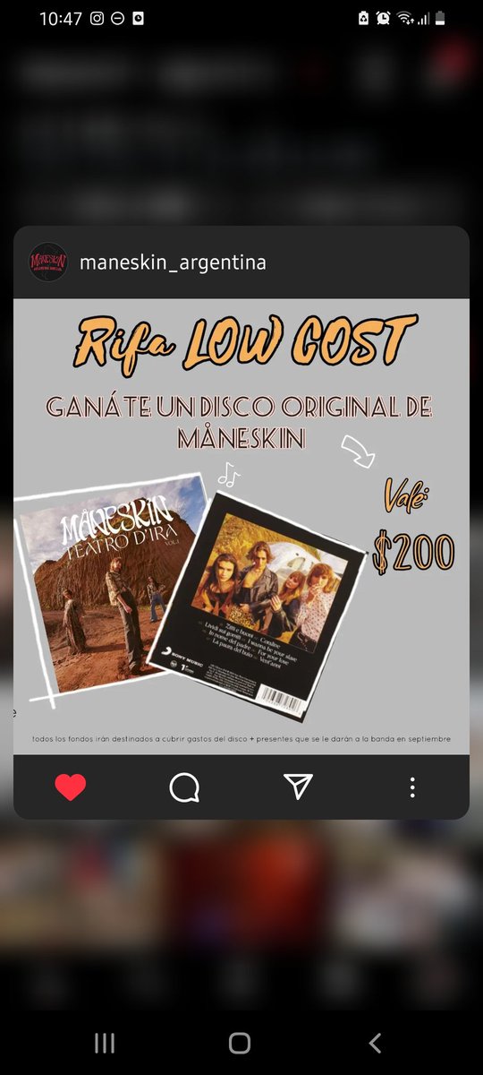 maneskinargfc's tweet photo. Todavía no participas del RIFAZO que estamos haciendo?

Sorteamos un disco original de @thisismaneskin con envío TOTALMENTE GRATIS para el ganador! https://t.co/TfsxoPSyjj