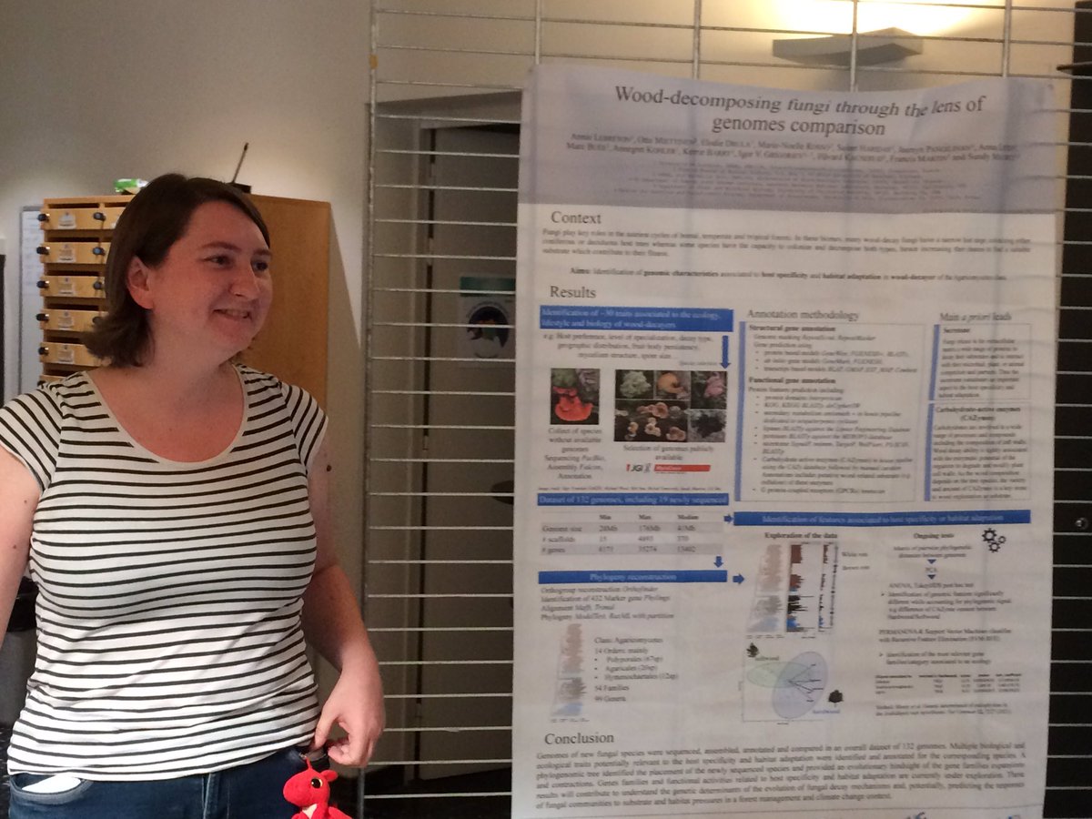 UMR_IAM's tweet photo. #DocPostdocDay: Annie Lebreton on “#Wood decomposing #fungi through the lens of #genome comparisons” https://t.co/Y4sEUDsx1h