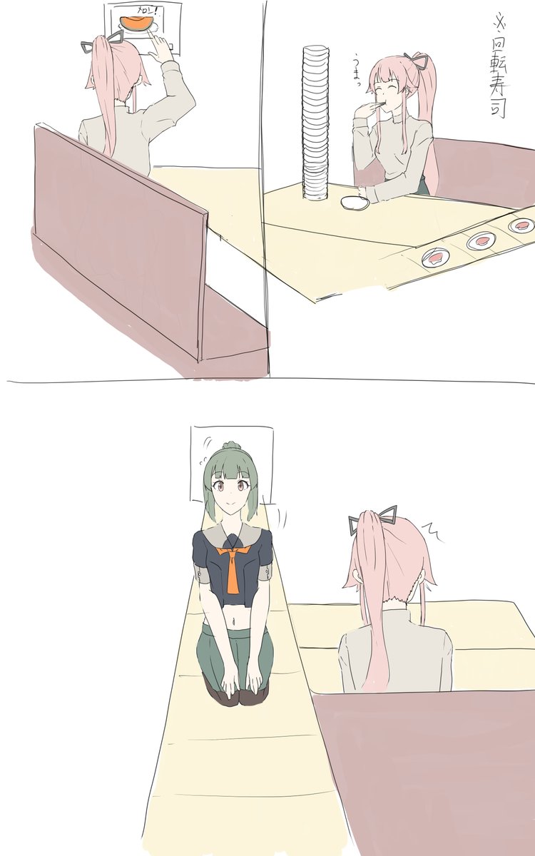 五月雨(艦これ) ,夕張(艦これ) 「#今月描いた絵を晒そう 今月は漫画も描き始めました 」|ベルクート@艦これ絵描きのイラスト