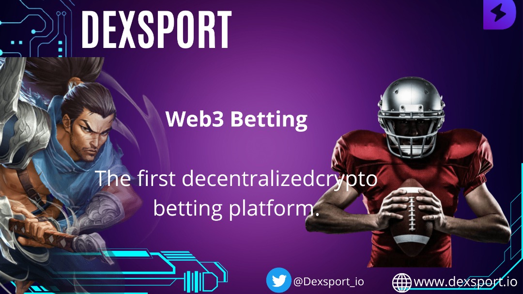 preshicezy's tweet photo. Web3 Betting
The first decentralizedcrypto betting platform.

#Dexsport #web3 #betting #crypto #bets #sport #Gaming #defi $Desu #cryptocurrency #blockchainGaming  #ctbotAdrop RAM 0.5 Trx 50 https://t.co/Tof4RrmFFw