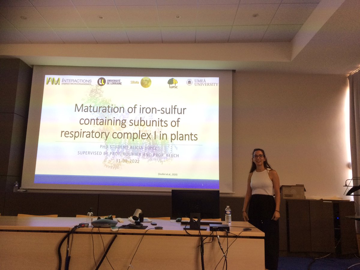 UMR_IAM's tweet photo. #DocPostdocDay: Alicia López-López on “Maturation of #iron_sulfur containing subunits of #respiratory complex I in #plants” https://t.co/dSAURELJ2l