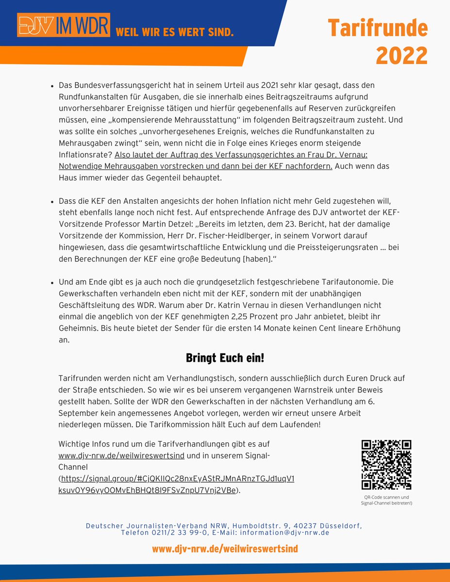DJV_NRW's tweet photo. Auf eklatante Preissteigerungen und die ständige Mehrarbeit antwortet der @WDR mit Einbußen und versucht erneut der #KEF die Schuld in die Schuhe zu schieben. Das ist falsch – und wird auch durch Wiederholung nicht richtig: https://t.co/XP5eNl1sGD https://t.co/OZpEE53Goj
