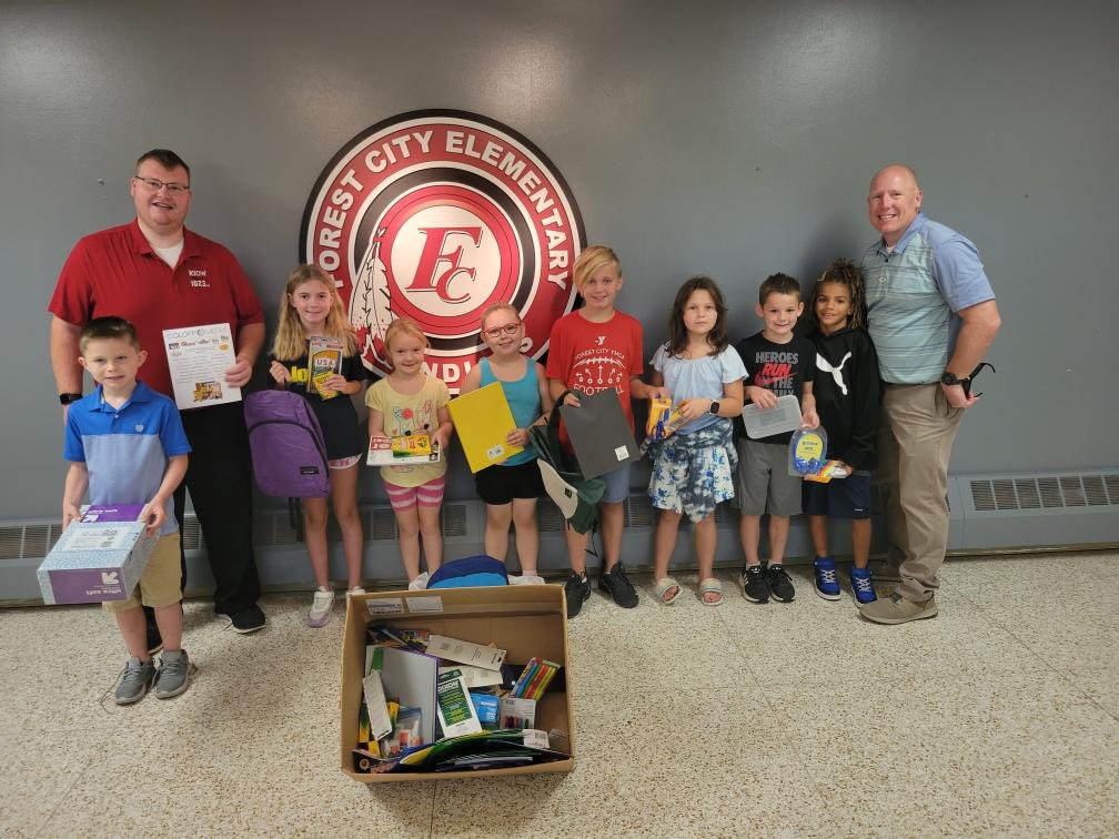 Thank you to <a href="/KIOW1073/">KIOW</a> for the donation of school supplies! We appreciate the support you provide our students and building!