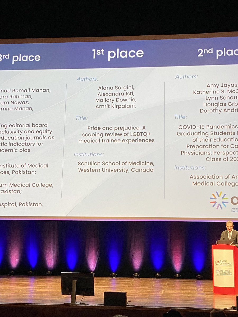 #amee2022 congrats to the team from <a href="/SchulichMedDent/">Schulich WesternU</a>  for winning the 1st place prize for their eposter