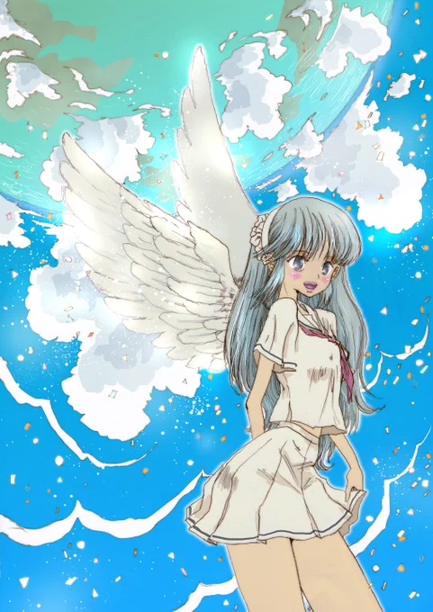 #8月の終わりにあなたの作品見せてください・『バーチャルビーチGirl』・『夏の光が君を僕の天使に変えた』・『朝起きたん』・『捕まえた!』 