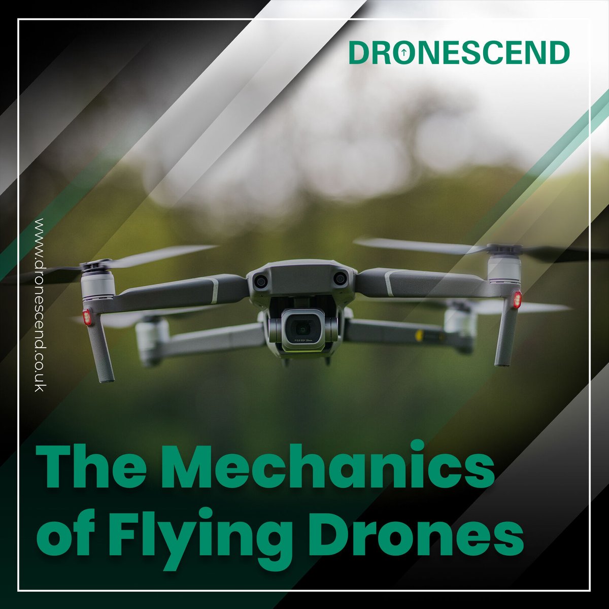 dronescend's tweet photo. A drone can do three things in the vertical plane: hover, climb, or descend. To hover, the net thrust of the four rotors pushing the drone up must be equal to the gravitational force pulling it down.

Its okay, we talk about it in layman's terms here:
🌐 https://t.co/9c4w803d4B https://t.co/KJWorHsrzP