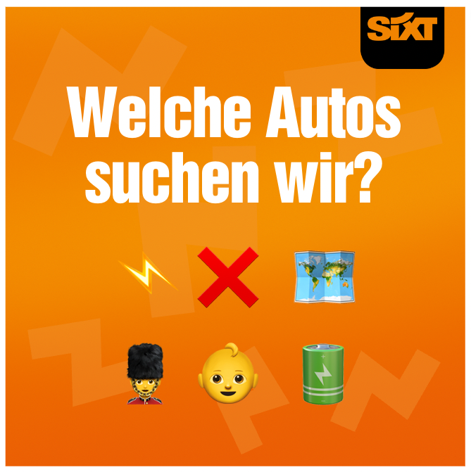 SixtAT's tweet image. Ideen bitte ungefiltert in die Kommentare ⬇️
#SixtAT #SucheAntwortBieteAuto