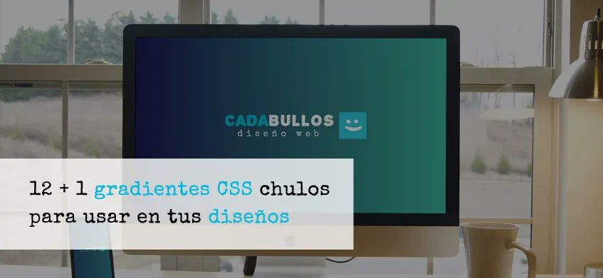 cadabullos_web's tweet photo. Gradientes CSS geniales para usar en tus diseños en 2022  [ CSS para copiar y pegar ]

👉 https://t.co/9tkJDdYhw5  vía @cadabullos_web 

#diseñoweb #gradientes #cadabullos https://t.co/cleUEeOuwN