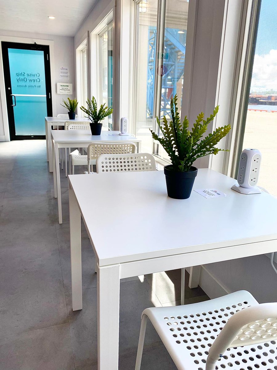 PortSaintJohn's tweet photo. Our one-of-a-kind Crew Lounge recently opened in the @area506fest Container Village! Each year, thousands of #cruiseship crew members will now have a unique space to call their own when they visit Port Saint John. https://t.co/c71FJQjEPs #CruiseIndustry #WeAllWinWithCruise https://t.co/SG0CevfYhY