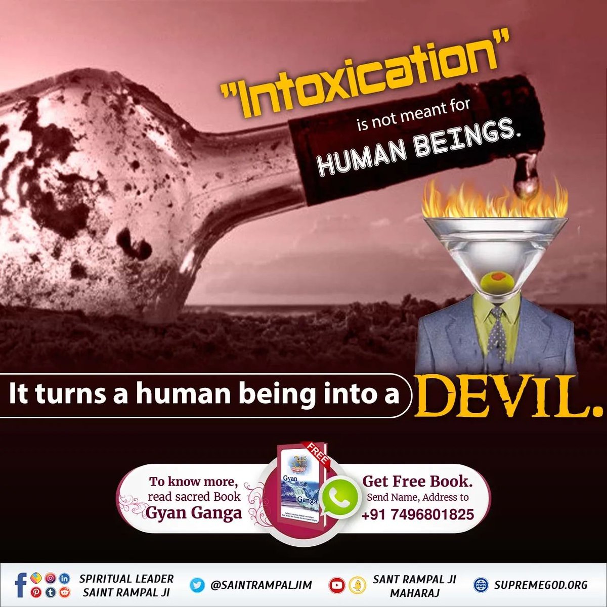DishaDasi01's tweet photo. #GodNightWednesday
"Intoxication"
is not meant for
 HUMAN BEINGS.
It turns a human being into a DEVIL.
#Umeshkumar796
♦️WATCH SADHNA TV 7:30 PM(IST) https://t.co/0Jyo4NY0Mr