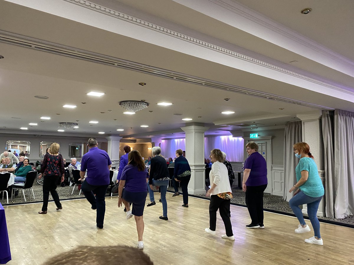 dtbarron's tweet photo. It happens every time - someone plays #theslosh residents, staff and volunteers charge up to the dance floor #keepactive https://t.co/a4UycUbEYO