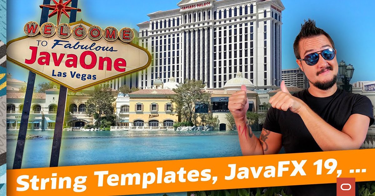 obedmhg's tweet photo. Watch the latest Inside @Java Newscast to learn about String Templates, JavaFX 19, and more—all of which you can learn more about at #JavaOne in October! https://t.co/iiF90QMq1b https://t.co/dh8TDU9VwN