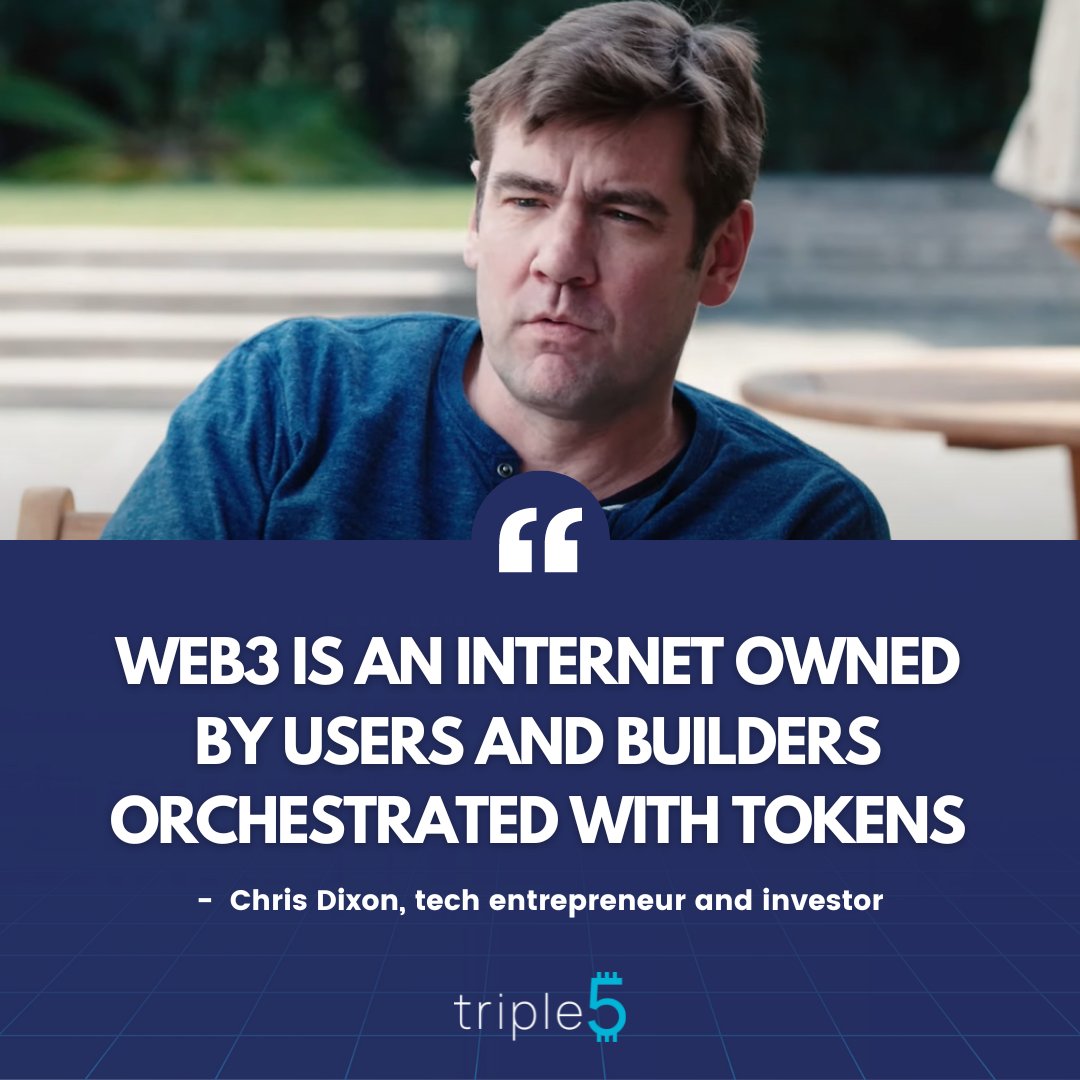 Triple5Token's tweet photo. Web3, a more democratic version of today’s online world, is inevitable. We couldn't agree more @cdixon #web3 #blockchain #token #t5token #playtoearn #cryptogaming https://t.co/zQLTHTZwS2