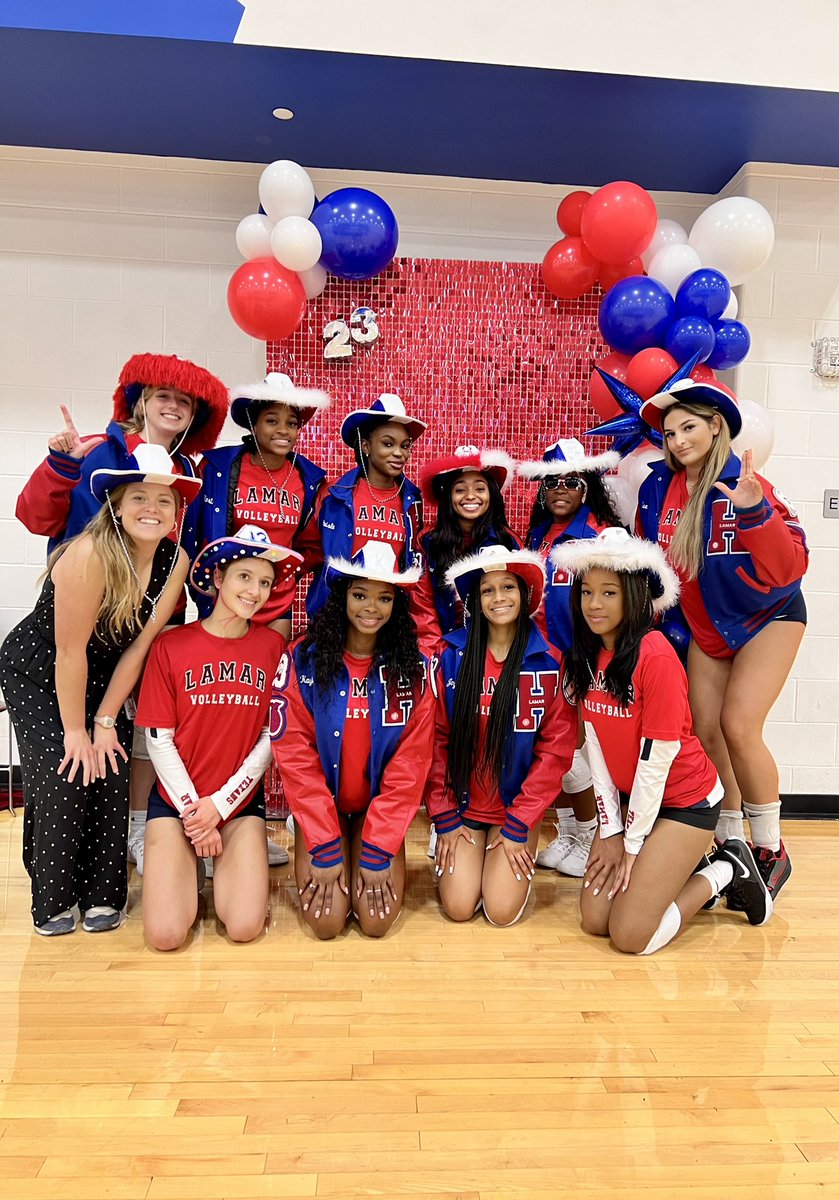 Senior Recognition for Varsity Lady Texans Volleyball team…Go Texans!! ❤️💙🏐